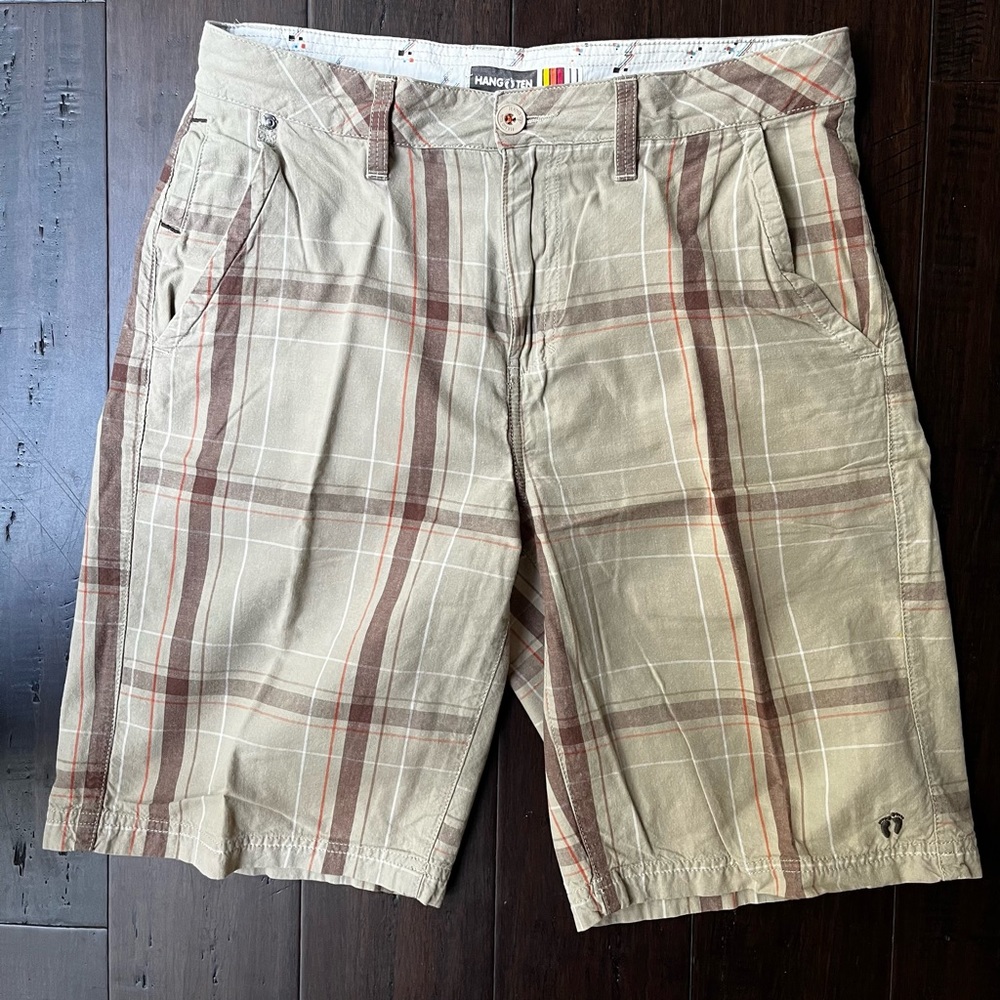 Hang Ten Mens shorts Vtg plaid 30 EPiC!